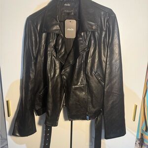 Elodie Classic Black Leather Jacket